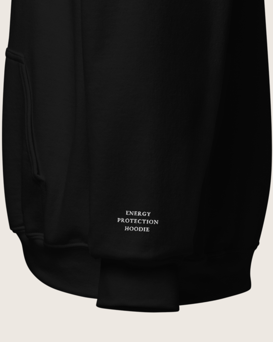 energy protection hoodie black