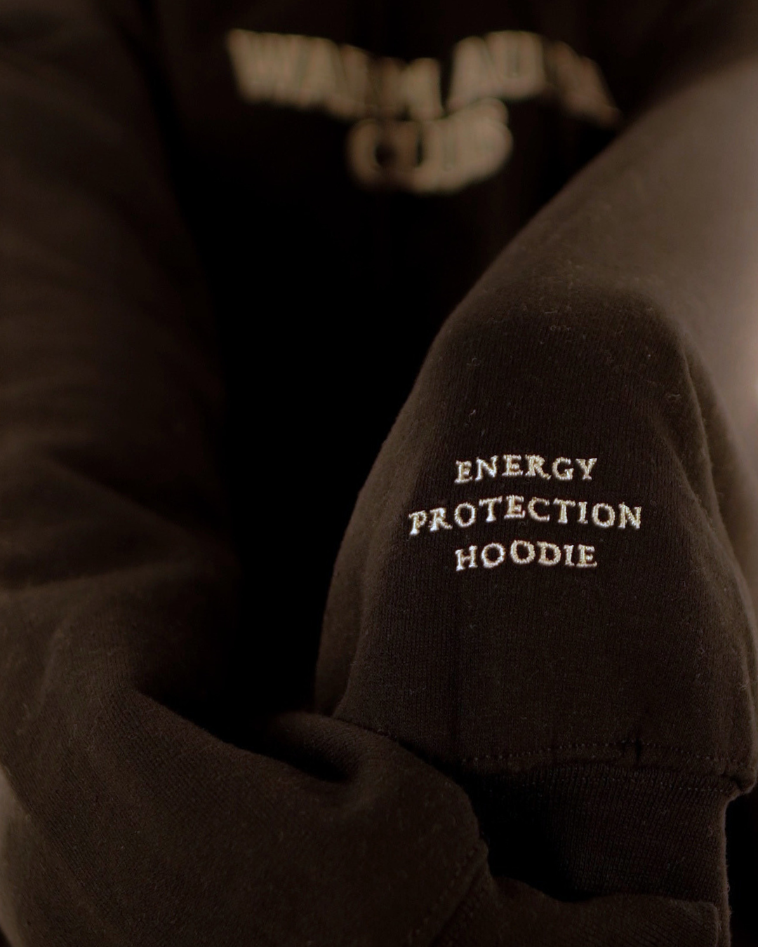 energy protection hoodie black